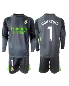 Real Madrid Thibaut Courtois #1 Portiere Maglia Gara Terza Repliche 2025-26 Bambino Maniche Lunghe